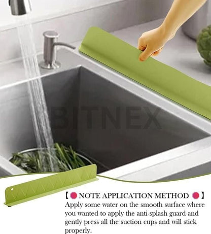 Silicone Kitchen Sink Splash Guard – Water Splash & Countertop Protector