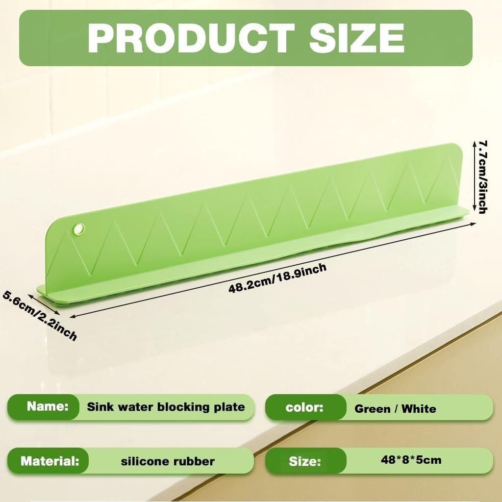 Silicone Kitchen Sink Splash Guard – Water Splash & Countertop Protector